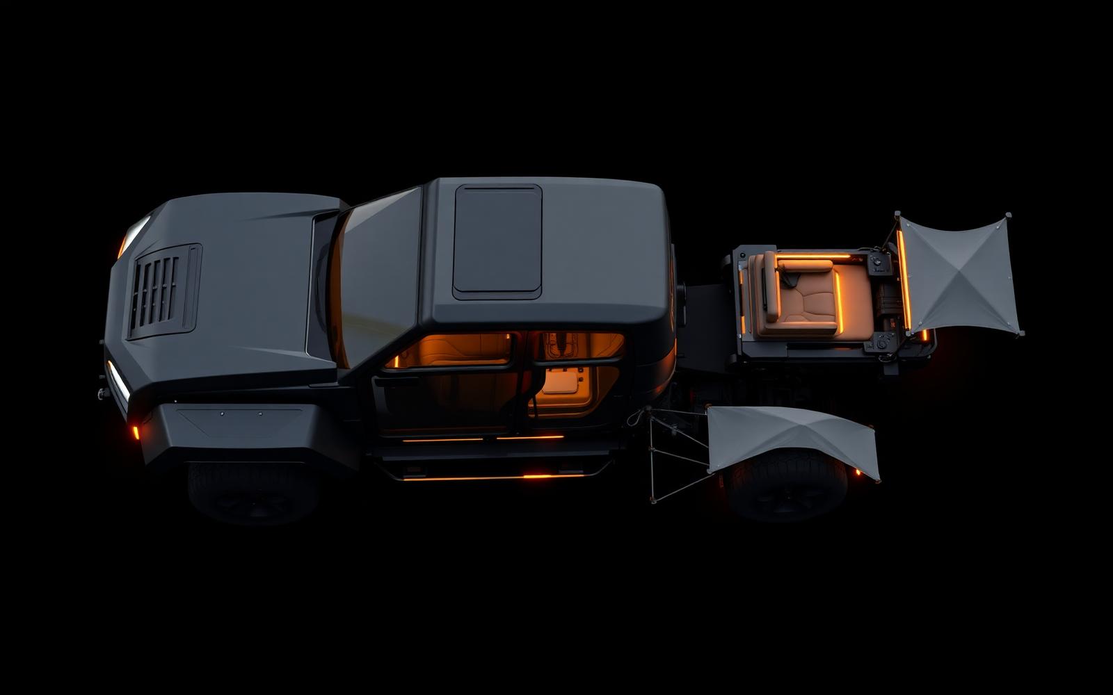 NOMAD vehicle top-down architectural view